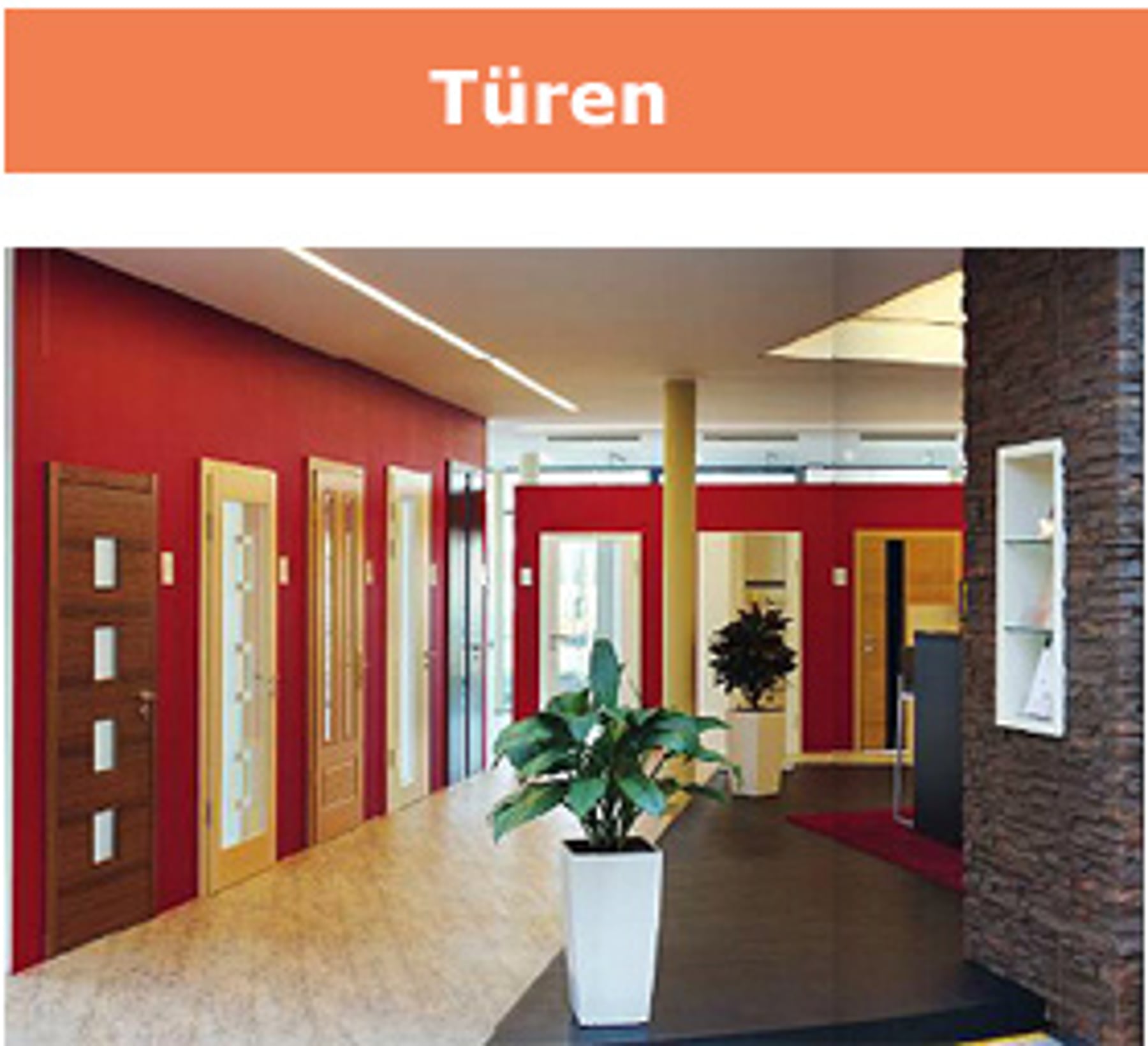 Holztüren-Ausstellungsraum der Tischlerei Nagler Walsrode